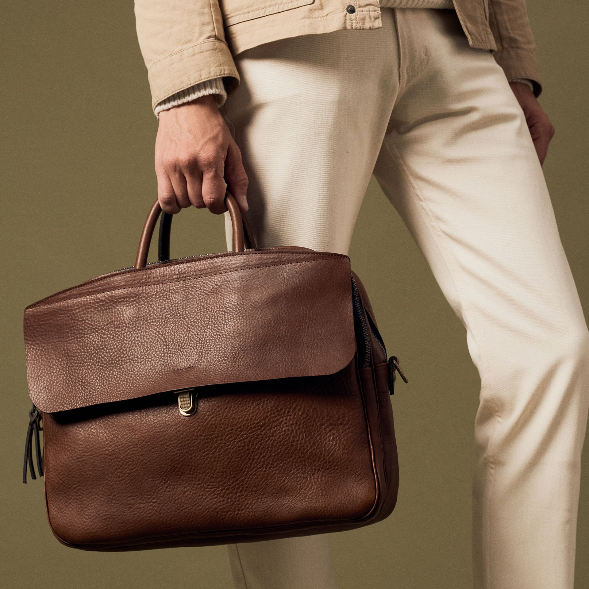 ZEPPO Laptop bag for Men I Men's Leather bag I Made in France